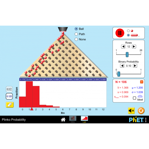 (Mô phỏng) Toán học - Xác suất Plinko